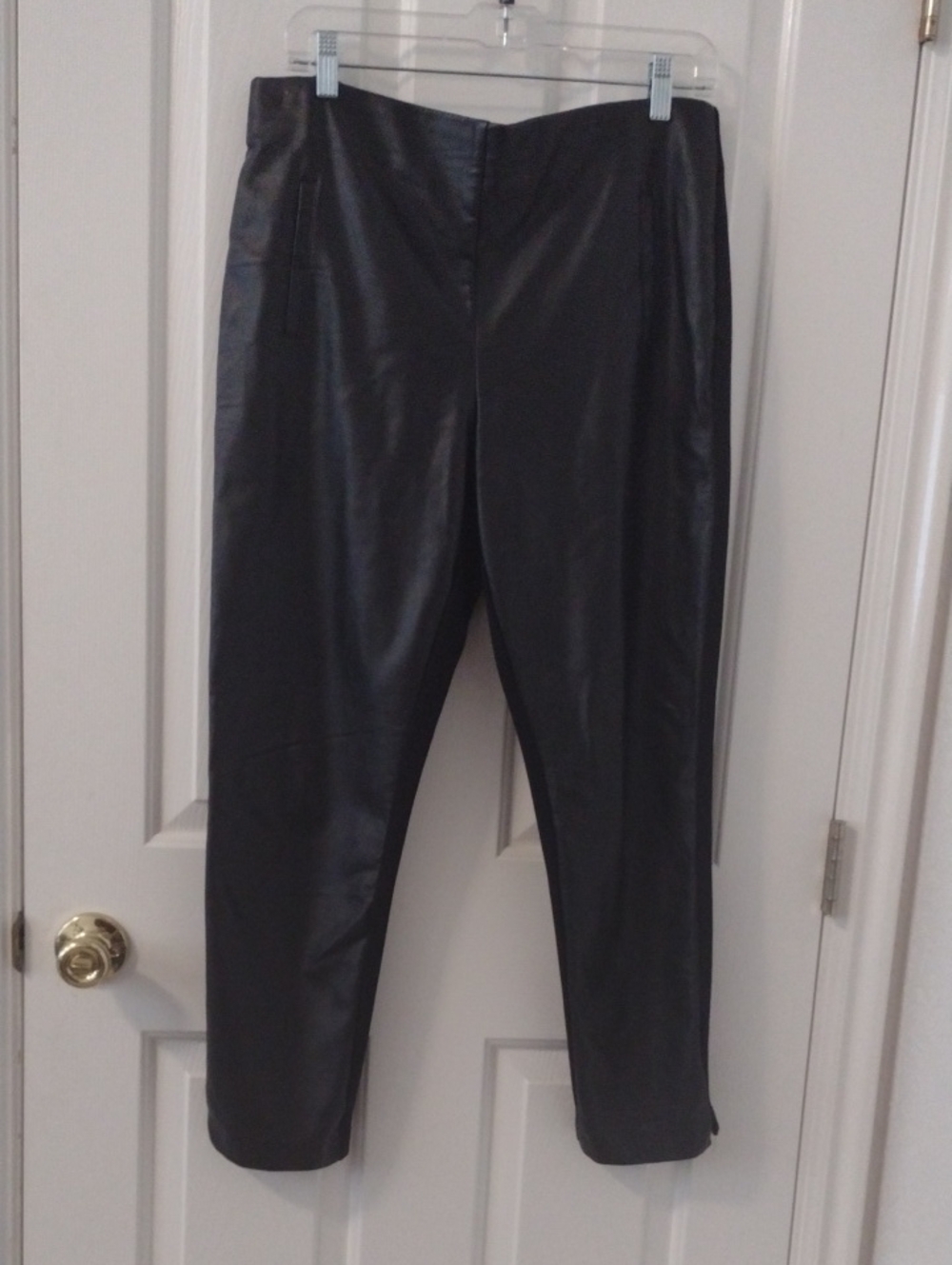 Chico's Black Faux Leather Skinny Pants Sz 1.5